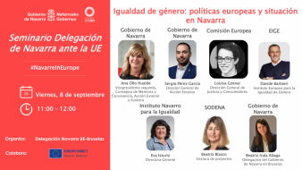 Seminario Delegación Navarra en Bruselas: Igualdad de género: políticas europeas y situación en Navarra
