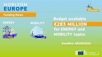 Horizonte Europa: 283 millones de euros de financiación disponible para proyectos de I+i en Energía y Movilidad